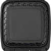 KARAT 8x8x3 Medium Black Mineral Filled Clamshell Hinged Container 200/CS