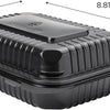 KARAT 9x6x3 Large Black Mineral Filled Clamshell Hinged Container 250/Case