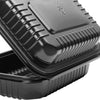 KARAT 9x6x3 Large Black Mineral Filled Clamshell Hinged Container 250/Case