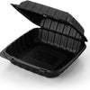 KARAT 9x9x3 Large Black Mineral Filled Clamshell Hinged Container 120/CS