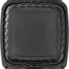KARAT 9x9x3 Large Black Mineral Filled Clamshell Hinged Container 120/CS