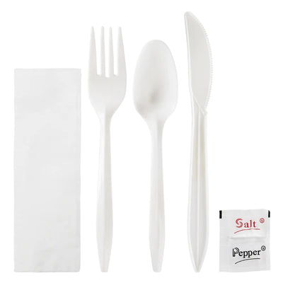 Medium Weight PP 6pc Cutlery Kit 250/Case