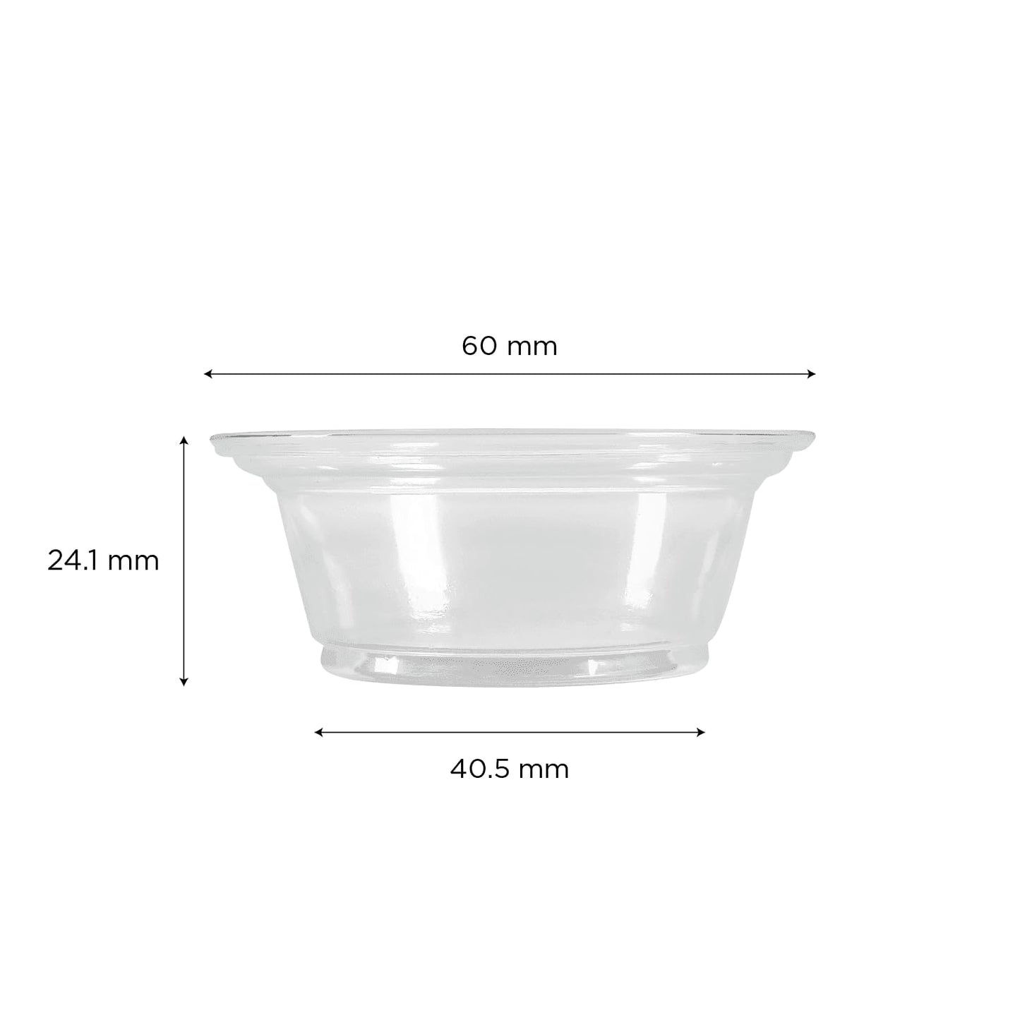 1 oz. Clear SQUAT Portion Cup 2500/Case