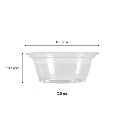 1 oz. Clear SQUAT Portion Cup 2500/Case