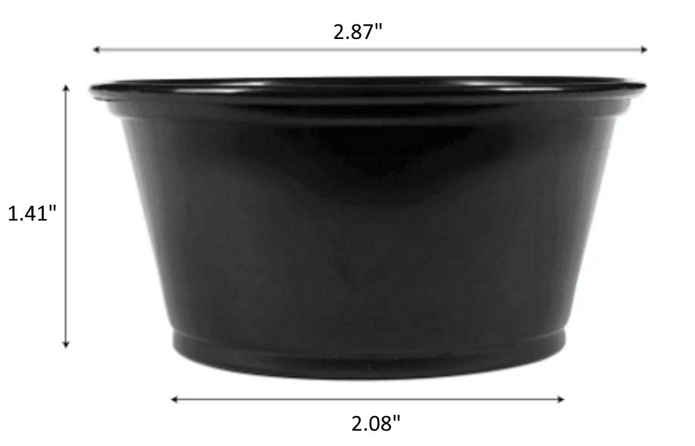 3.25 oz. BLACK Portion Soufflé Cup 2500/Case