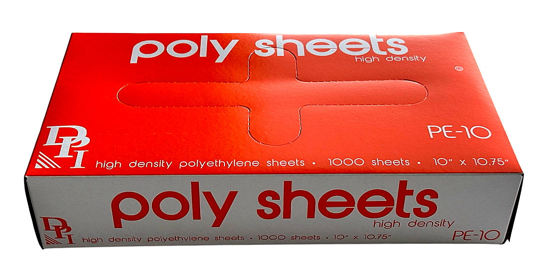 Durable 10" x 10.75" Interfolded High Density Poly Sheets, 1000/PACK