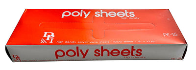 Durable 15" x 10.75" Interfolded High Density Poly Sheets, 1000/PACK