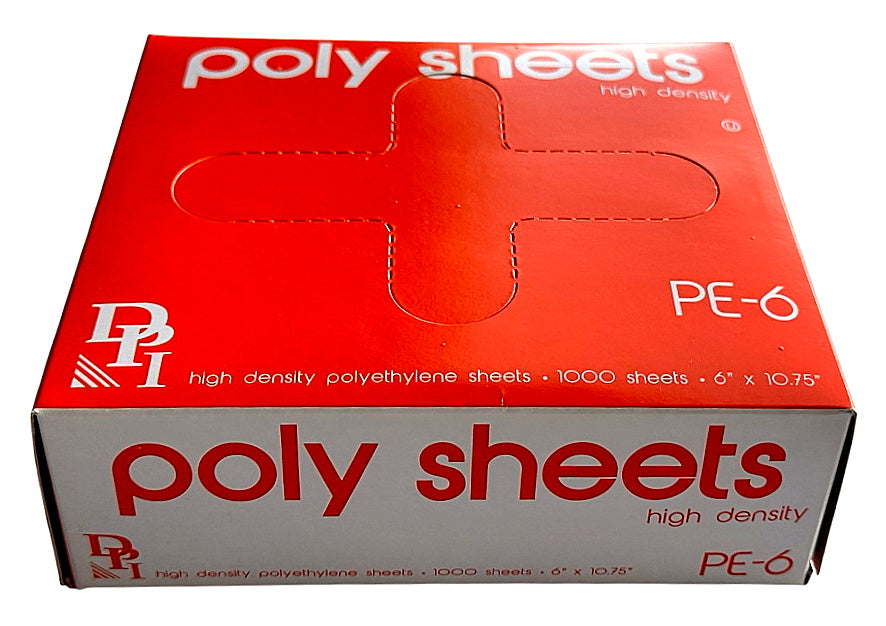 Durable 6" x 10.75" Interfolded High Density Poly Sheets, 1000/PACK