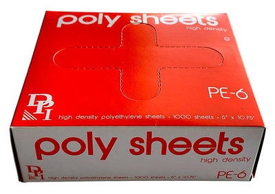 Durable 6" x 10.75" Interfolded High Density Poly Sheets, 1000/PACK