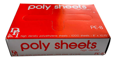 Durable 8" x 10.75" Interfolded High Density Poly Sheets, 1000/PACK