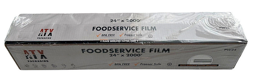 ATX 24" x 2000' Food Service Plastic Film Wrap