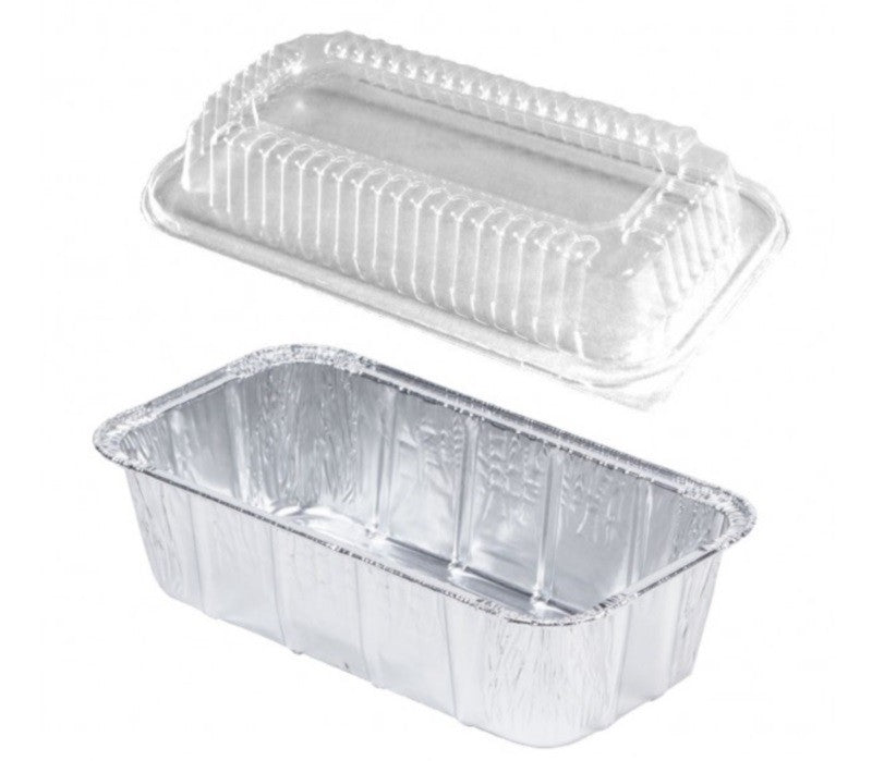 Durable 1 1/2 lb. Aluminum Foil Loaf Pan w/Dome Lid  500/CS