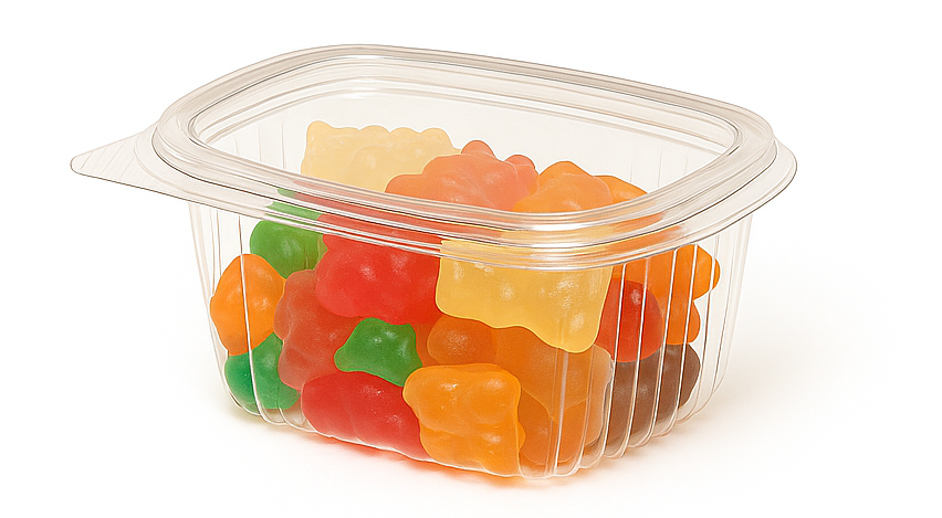 6 oz. Clear Hinged Deli Fruit Container 400/CS