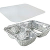 Handi-Foil 3-Compartment Oblong Pan w/Board Lid 