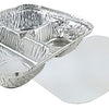 Handi-Foil 3-Compartment Oblong Pan w/Board Lid 