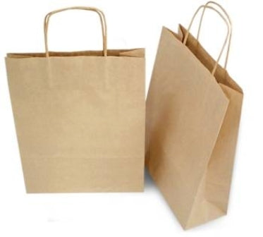 Medium Brown Handle Shopping Bag