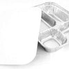 Handi-Foil 4 Compartment Oblong Take-Out Pan w/Board Lid Combo Pack 250/CS