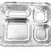 Handi-Foil 4 Compartment Oblong Take-Out Pan w/Board Lid Combo Pack 250/CS