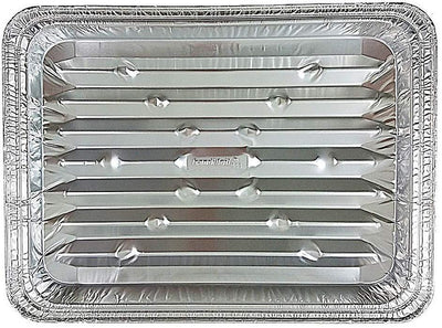 Handi-Foil Disposable Aluminum Foil Broiler Baking Cooking Pan 200/CS
