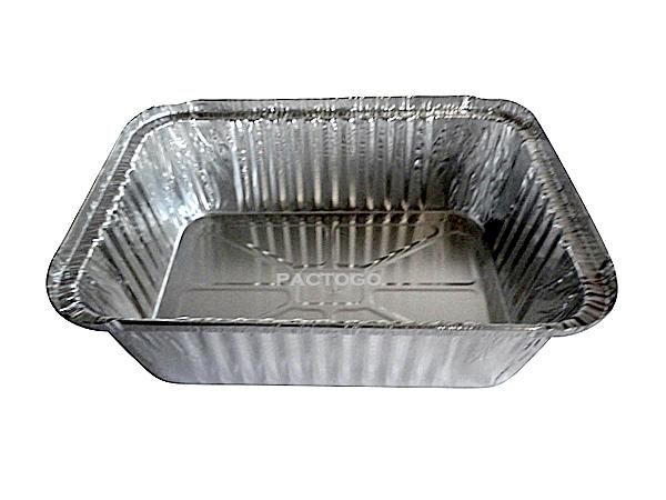 5 lb. Oblong Entrée Foil Take-Out Pan Side