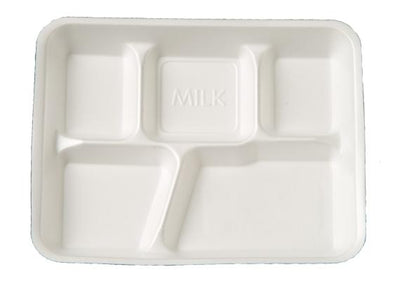 5 Compartment Foam Cafateria Tray 500/CS