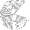 5" Square Deep Clear Hinged Container