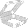 8" Medium Clear Hinged Container
