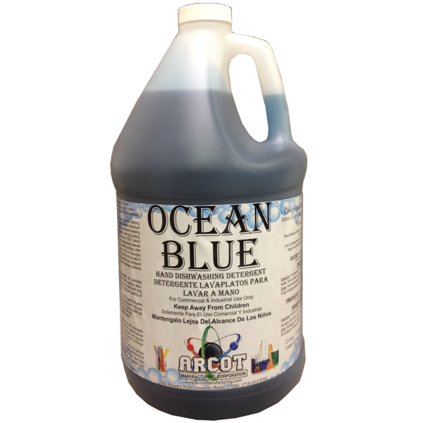 Ocean Blue Dishwashing Detergent Blue