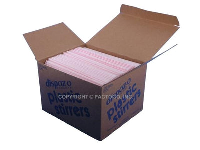 5" Red and White Drink Stirrer 1000/PK