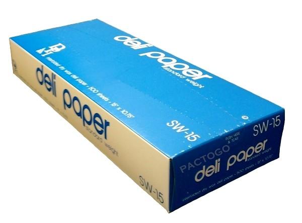 Durable 15" x 10.75" Waxed Paper Sheets