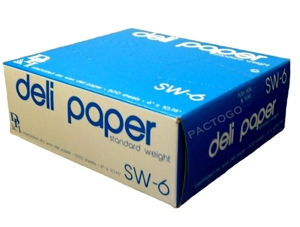 Durable 6" x 10.75" Waxed Paper Sheets