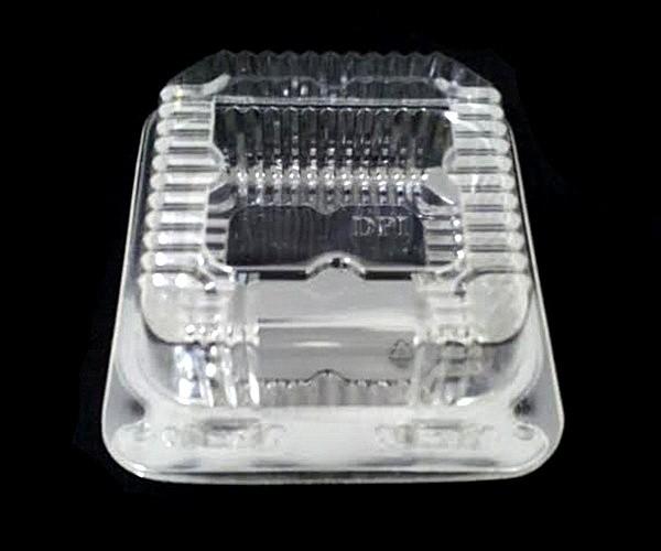 5" Square Medium Clear Hinged Container 