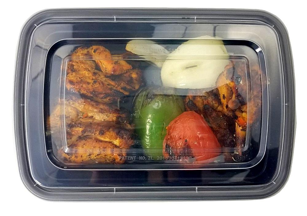 32 oz. Black Microwaveable Container