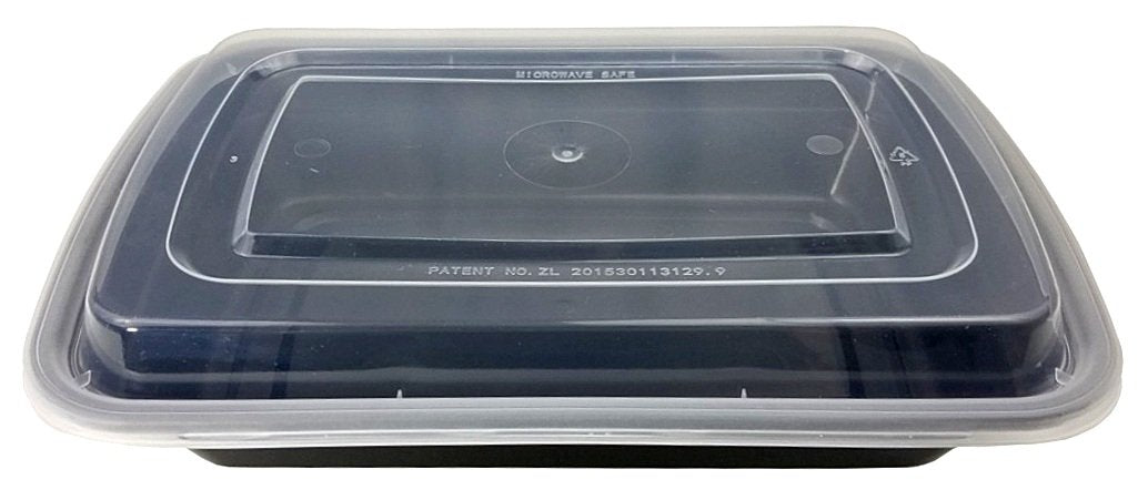 32 oz. Black Microwaveable Container