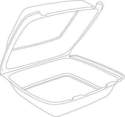 9x8 Foam Hinged Container 200/Case