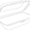 Dart 99HT1 9x5 Foam Hinged Hoagie Container 500/CS