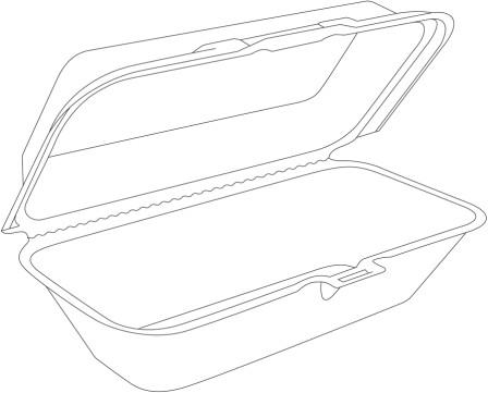Dart 99HT1 9x5 Foam Hinged Hoagie Container 500/CS