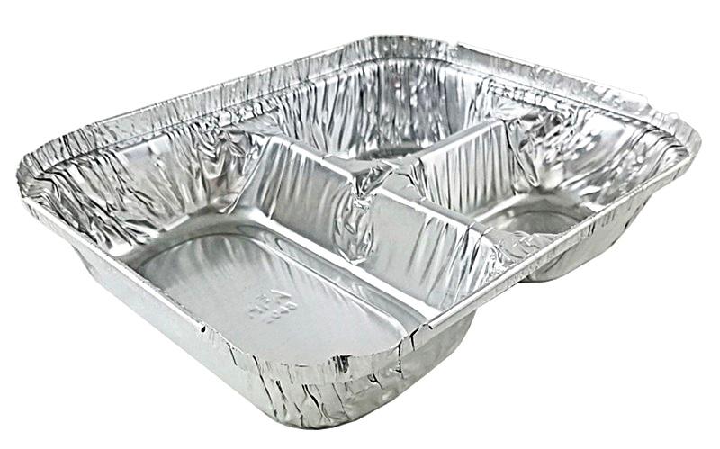 3 Compartment Oblong Take-Out Foil Pan 