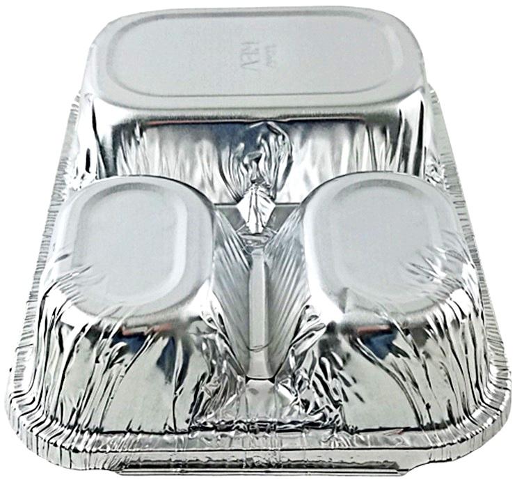 3 Compartment Oblong Take-Out Foil Pan 
