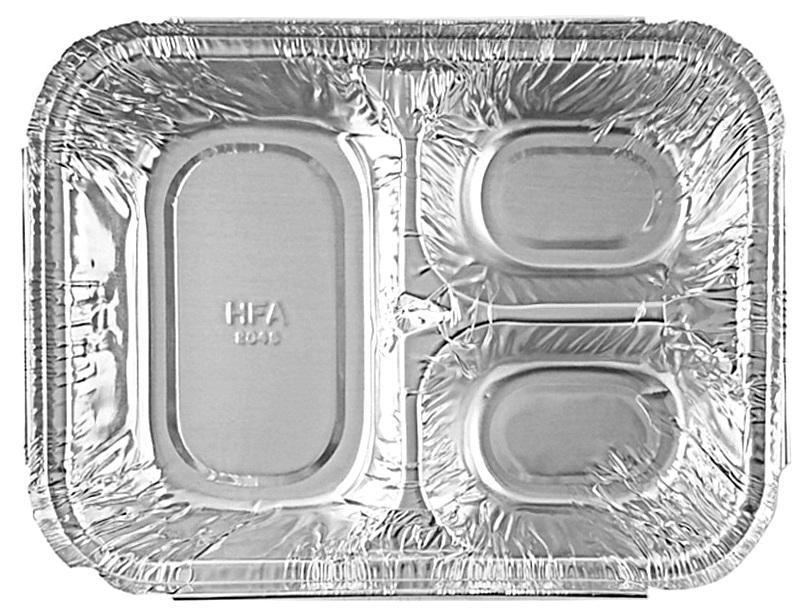 3 Compartment Oblong Take-Out Foil Pan 