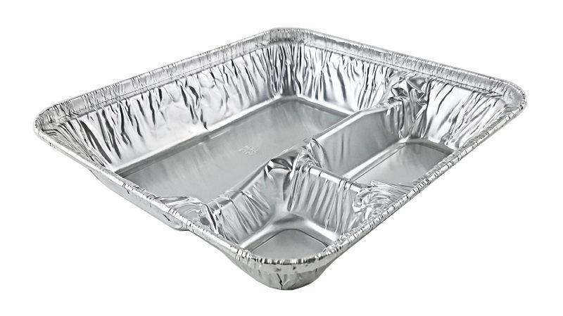 Handi-Foil Large 3-Compartment Oblong Pan