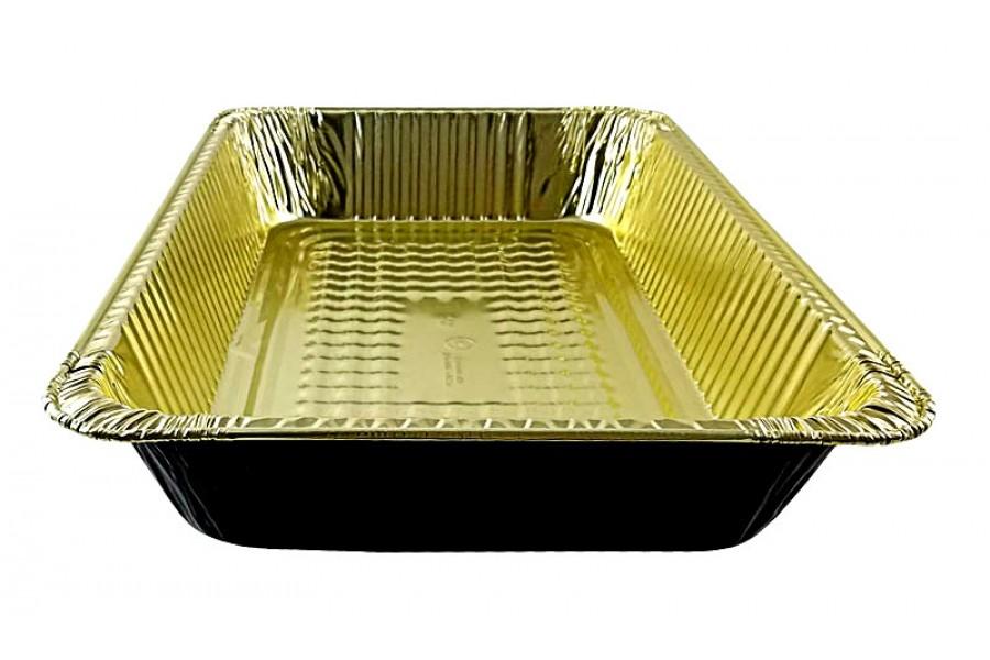 Handi-Foil Full-Size Deep Black & Gold Steam Table Foil Pan 50/CS