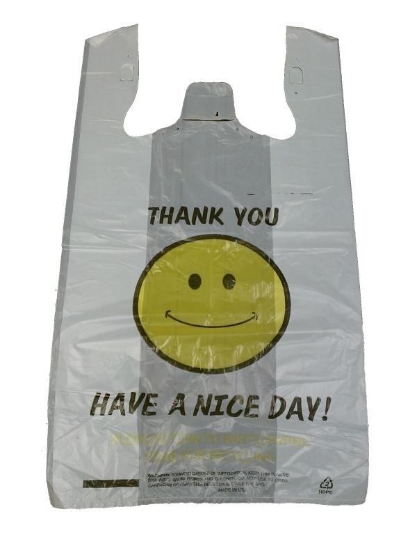 Large Happy Face T-Shirt Bag