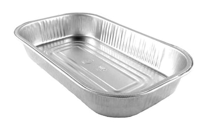 HFA Gourmet-to-Go 5 lb. Large Silver Entrée Foil Pan w/Clear Dome Lid 50/CS