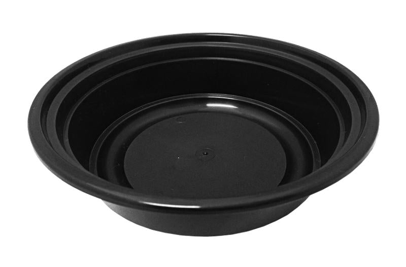 16 oz. 6" Round Black Container w/Lid Combo 150/CS
