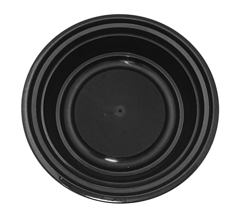 16 oz. 6" Round Black Container w/Lid Combo 150/CS