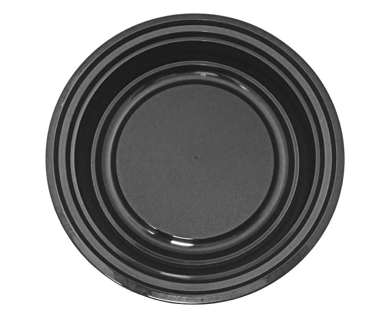 24 oz. 7" Round Black Container w/Lid Combo 150/CS