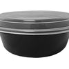 32 oz. 7" Round Black Container w/Lid Combo 150/CS