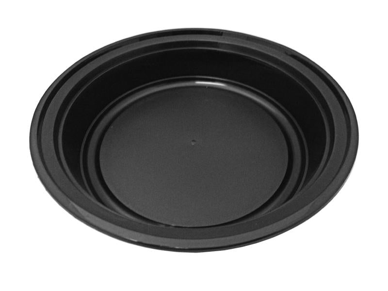48 oz. 9" Round Black Container w/Lid Combo 150/CS