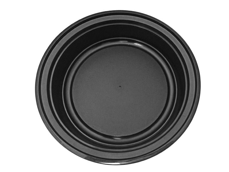 48 oz. 9" Round Black Container w/Lid Combo 150/CS
